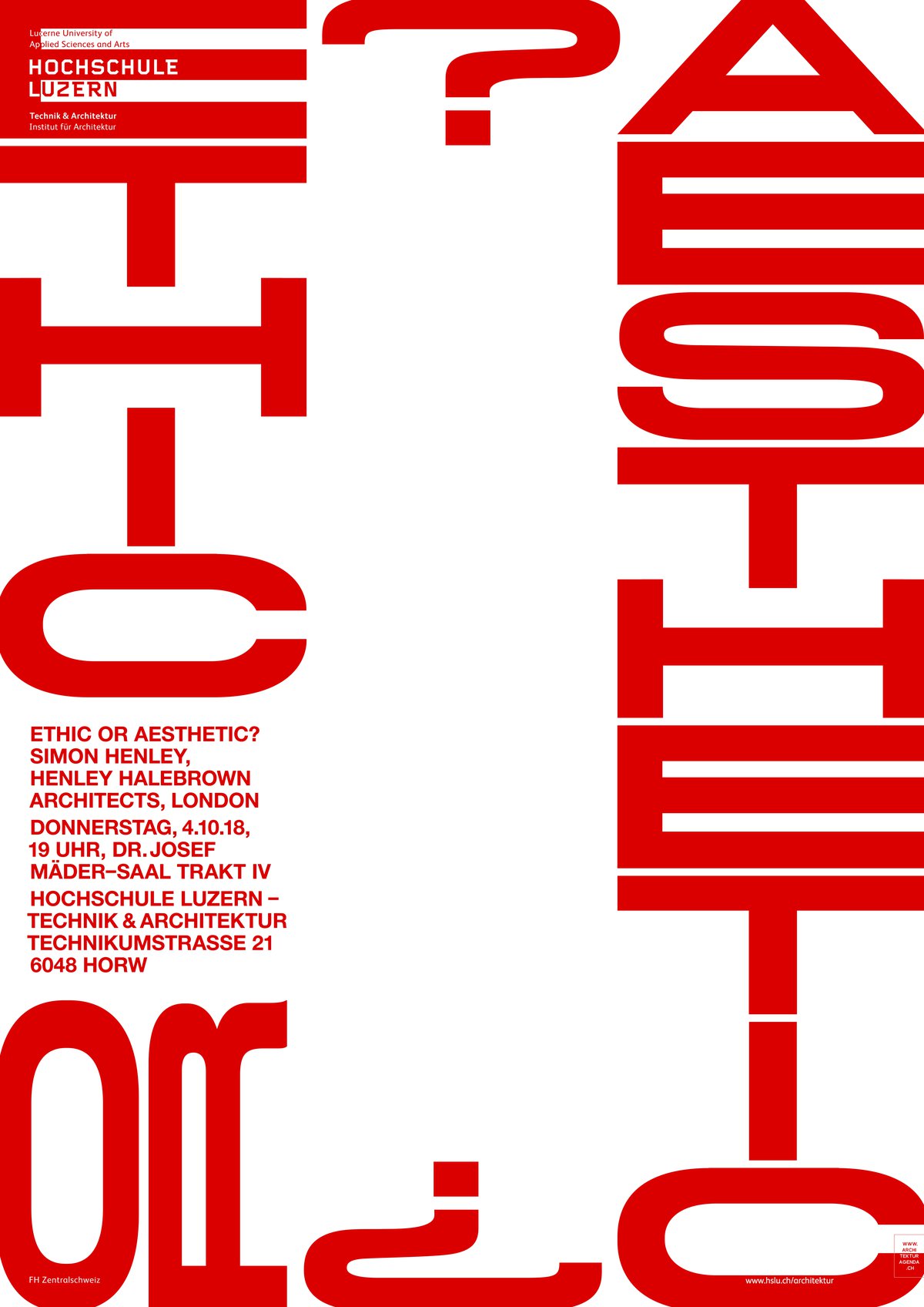 HSLU Luzern Lecture 04/10/18 7.30pm